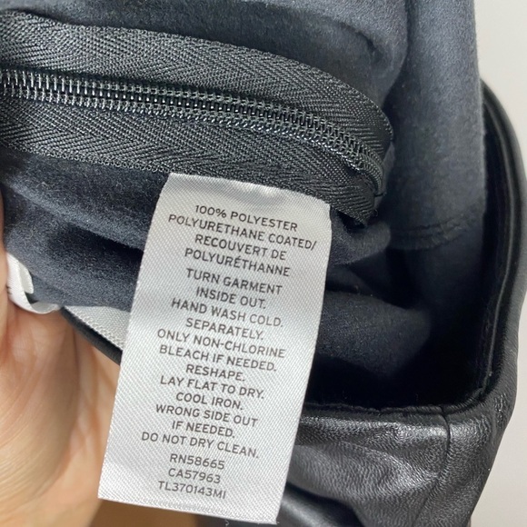 Leith High Waist Faux Leather Leggings, x-small - Picture 3 of 7